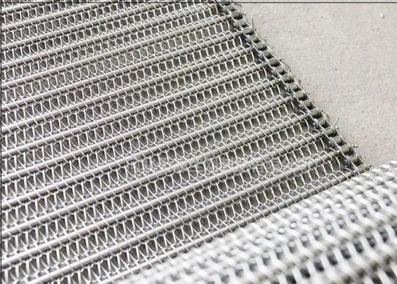 Food Cooling Chain Mesh Conveyor Belt 1.3m Width Sus304