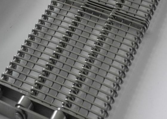 304 Steel Eye Link Wire Stainless Mesh Conveyor Belt Untuk Tunnel Freezer Oven