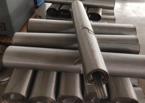 Sabuk Konveyor Tenunan Seimbang Senyawa Stainless Steel Untuk Pengeringan Buah