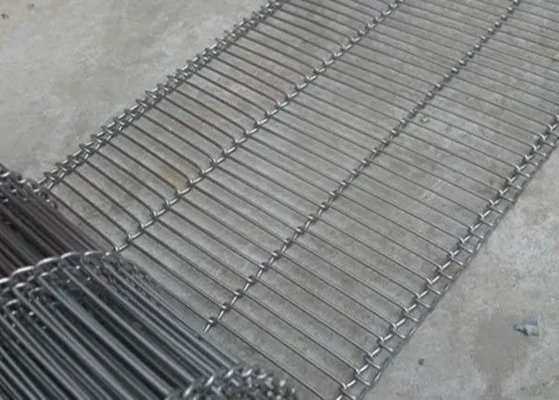 Suhu Tinggi Flat Flex Conveyor Belt Cakes Metal Mesh 316l