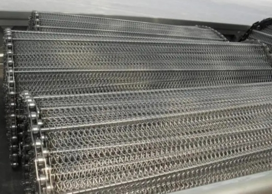 Sabuk Konveyor Rantai Anyaman Ss304 Untuk Bbq Otomatis