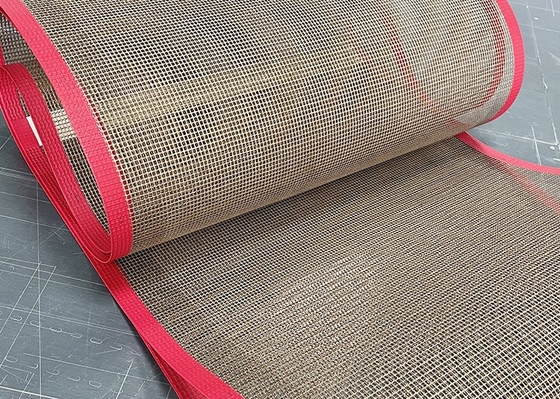 Pengering Uv Tahan Panas Ptfe PTFE Mesh Conveyor Belt Untuk Tikar Karpet