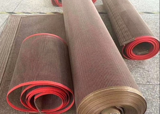 4*4mm Sabuk Konveyor Ptfe Tahan Lama Dilapisi Fiberglass Mesh