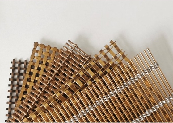 Wire Mesh Baja Hias Perunggu Untuk Mebel Lebar 0,6m-1,5m Tidak Berkarat