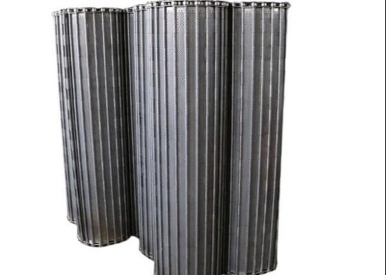 316SS Spiral Mesh Conveyor Belt Untuk Pendinginan Kaca Dan Pencucian Sayuran