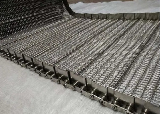 1.0mm Ke 3.0mm Carbon Steel Spiral Mesh Belt Mengangkut Makanan Dan Barbekyu