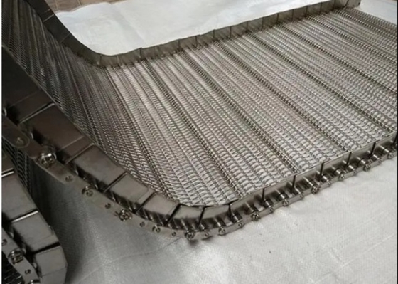 SUS201 Stainless Steel Spiral Mesh Belt Pendingin Conveyor Belt Tahan Erosi