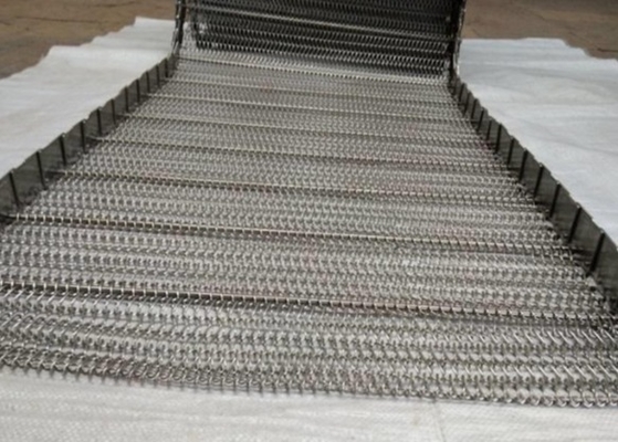 Tahan Karat 201SS 304SS Spiral Mesh Belt Oven Bakery Konveyor Pendingin Terowongan Panas