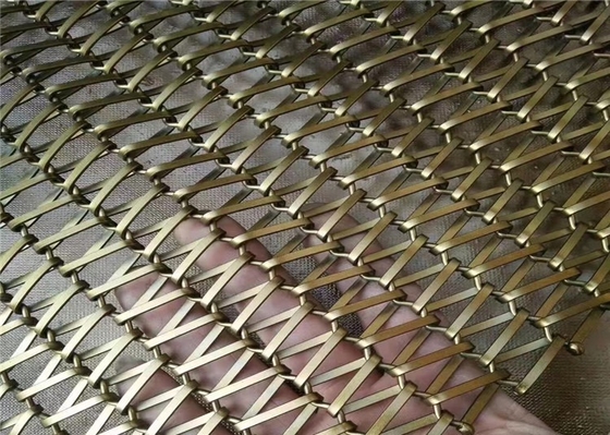 Facade Cladding Indoor 0.15mm-5mm Metal Decorative Mesh Perawatan Mudah