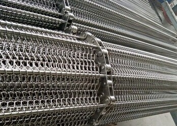 Sabuk Konveyor Jala Rantai Presisi Tinggi Tahan Korosi SS304 SS316