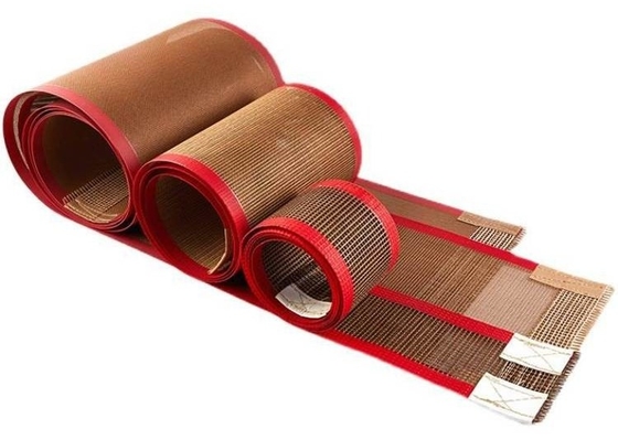 UV Dryer PTFE Mesh Conveyor Belt Ketahanan Retak Suhu Tinggi