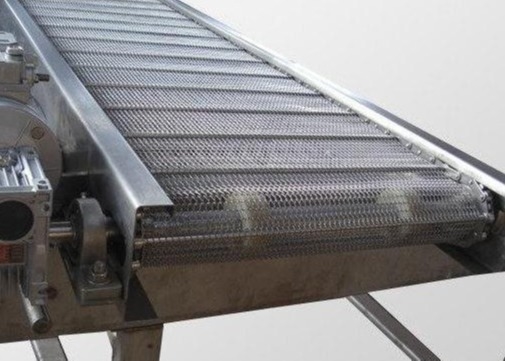 1 1,5 Lebar 2 Meter 304 Stainless Steel Chain Mesh Belt Untuk Transportasi Industri