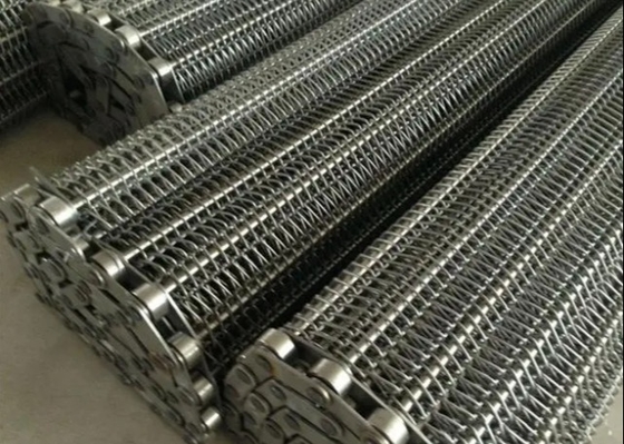 Skrining Tanda Terima Kentang Rantai Transmisi Mesh Conveyor Belt 304 Material