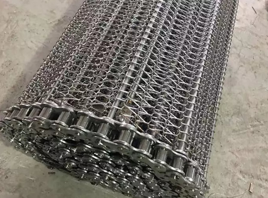 Industri baja karbon Mesh Conveyor Belt Tahan Korosi