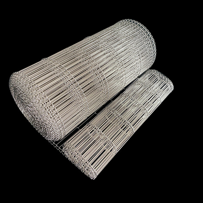 Sabuk Konveyor Jala Kawat Fleksibel Datar Stainless Steel Untuk Oven Pizza