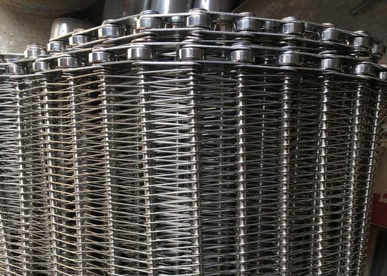 Jual Panas 1m 1.2m 1.5m Custom Wide Stainless Steel Chain Mesh Conveyor Belt