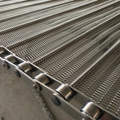 Stainless Steel SS304 Chain Link Spiral Wire Mesh Conveyor Belt Untuk kebutuhan transportasi kelas makanan
