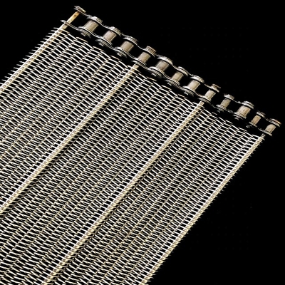 Sabuk Wire Mesh Datar Lebar 0,3m Baja Tahan Karat Ss304 Ss316