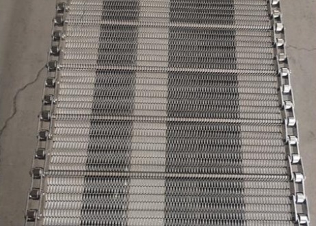 Ss304 Ss316 Ptfe Conveyor Spiral Mesh Belt Untuk Pembersihan