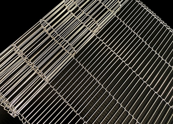 316 Konveyor baja tahan karat Wire Mesh Belt Flat Flex Cookie Produksi