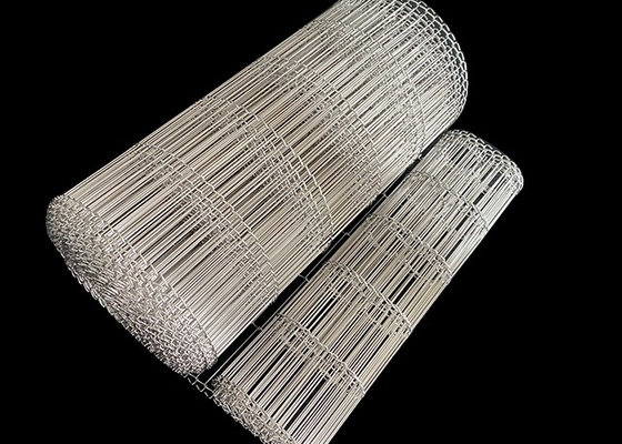 5mm Lebar Loop Flat Flex Conveyor Belt Metal Wire Mesh Donauts Produksi