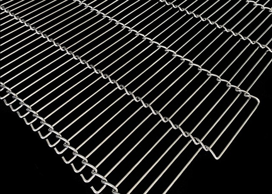 Baja tahan karat 316l Flat Flex Conveyor Belt tahan panas