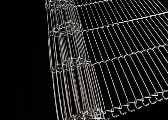 Flat Flex 316l Stainless Steel Mesh Conveyor Belt Untuk Rumah
