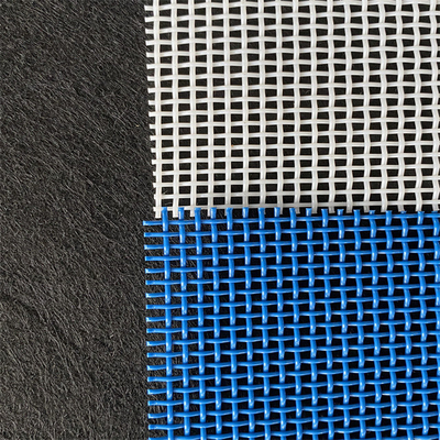 Monofilament Polyester Square Hole Mesh Belt Tenunan Polos Untuk Mesin Kertas