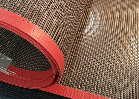 Sabuk Jala PTFE Tahan Asam, Sabuk Konveyor PTFE Non Lengket Untuk Pengeringan Pencetakan