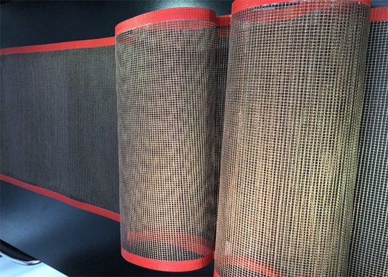 1mm 2mm 4mm Aperture PTFE Coated Fiberglass Conveyor Belts Untuk Industri Makanan