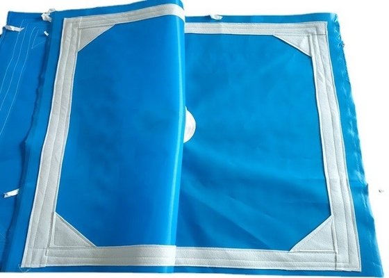 Warna Biru PP Polypropylene Multifilament Filter Fabric Vertical Filter Press Mesh Cloth