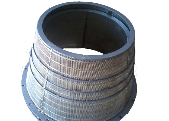 Industri centrifuge stainless steel Wire Mesh Wedge Wire Basket Untuk Penyaringan Mineral Batubara Dan Dehidrasi