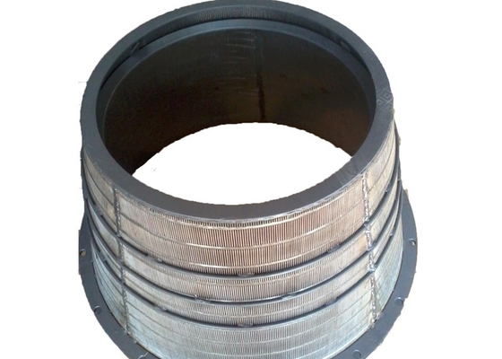 Abrasi Resistant Wedge Wire Screen Basket Stainless Steel Johnson V Sieve