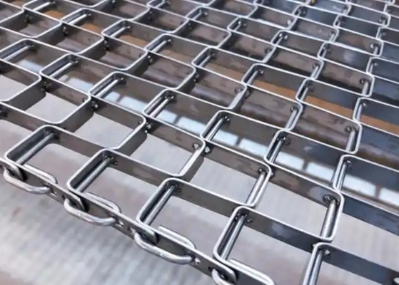 Kargo berat SS 316 Honeycomb Flat Wire Mesh Conveyor Belt