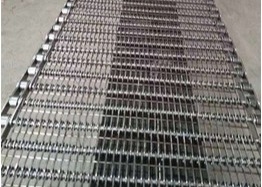 Heavy Duty Mental Stainless Steel Chain Link Conveyor Belt untuk Pengiriman Makanan