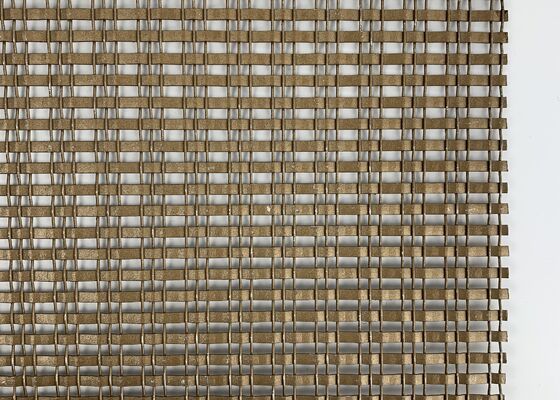 Selesai Dekoratif Struktur Tahan Lama Seragam Tenun Jaring Dekoratif Logam