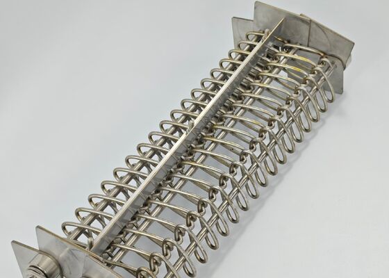 Sabuk Konveyor Kawat Anyaman Logam Grade Makanan Tahan Suhu Tinggi Lebar 50cm Panjang 10m 20m Stainless Steel 304 316