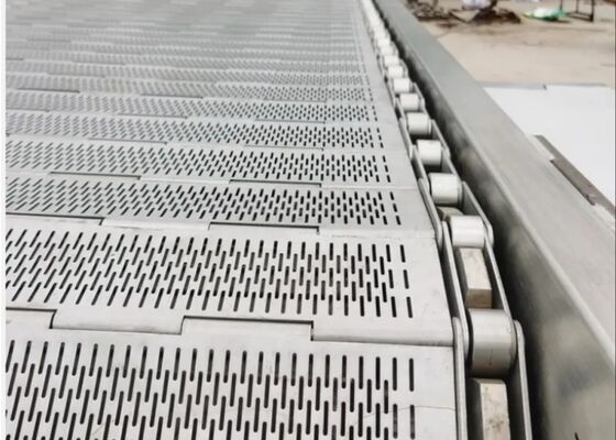 Sabuk Konveyor Berlubang Stainless Steel untuk Konveyor Pendingin Pengeringan Pencucian Sayuran Kentang Goreng