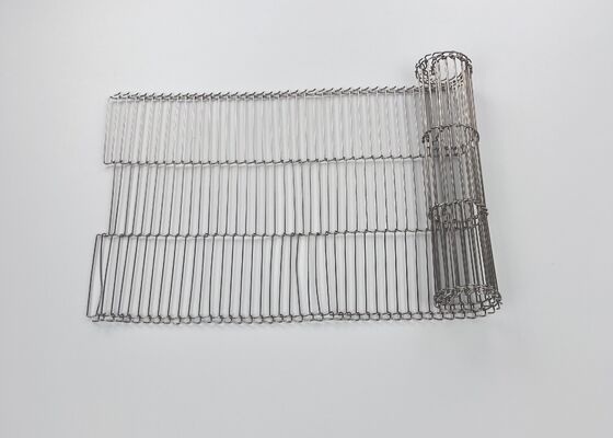 Sabuk Konveyor Sabuk Fleksibel Datar Stainless Steel untuk Mesin Memasak Makanan