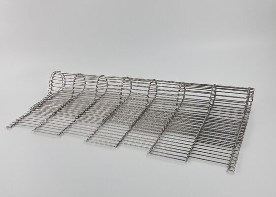 304 Stainless Steel Flat Flex Wire Mesh Conveyor Belt Untuk Memanggang Roti