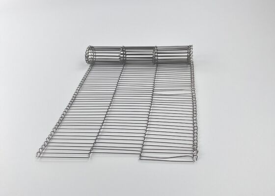 316 Stainless Steel Flat Flex Wire Mesh Conveyor Belt Untuk Pengolahan Makanan