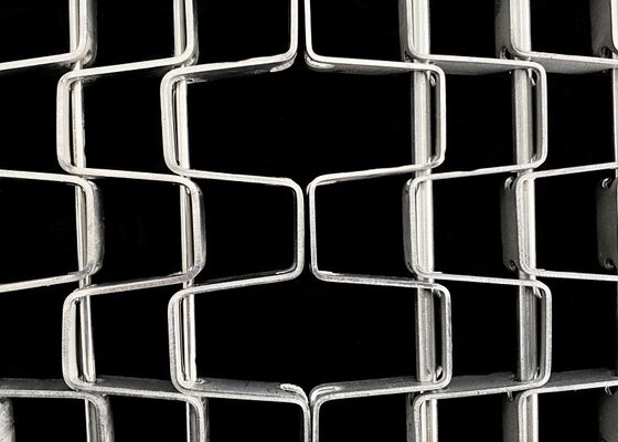Flat Wire Mesh Belt Stainless Steel Untuk Makanan Pendingin Mencuci Baking Produksi Line