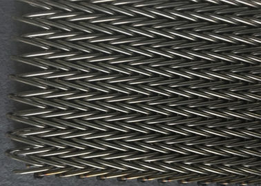 Kepadatan Tinggi 201 Stainless Steel Mesh Belt, Food Grade Wire Mesh Screw Conveyor
