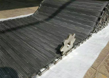 316L SS Plate Link Conveyor Belt Struktur Sederhana Kaca Mengisi Botol