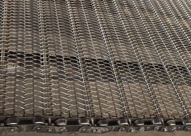 Sistem Pengolahan Makanan Link Chain Conveyor 304 Stainless Steel Food Grade