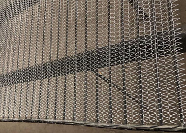 Belt Konveyor Pengeringan Chain Link, Chain Link Wire Mesh Area Terbuka Besar