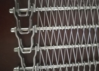 Konveyor Pengangkat Produk Sabuk Spiral Mesh Fleksibilitas Tinggi Seumur Hidup Panjang
