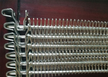 Food Grade Spiral Mesh Conveyor Chain, SS Conveyor Belt Untuk Sayuran Blanching