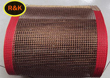 Sabuk Konveyor PTFE Kekuatan Tinggi Pengeringan Penyusutan Kain Ventilasi Baik
