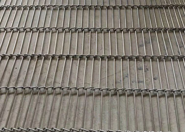 304SS Flat Flex Enrober Conveyor Wire Mesh Belt Untuk Keripik Goreng
